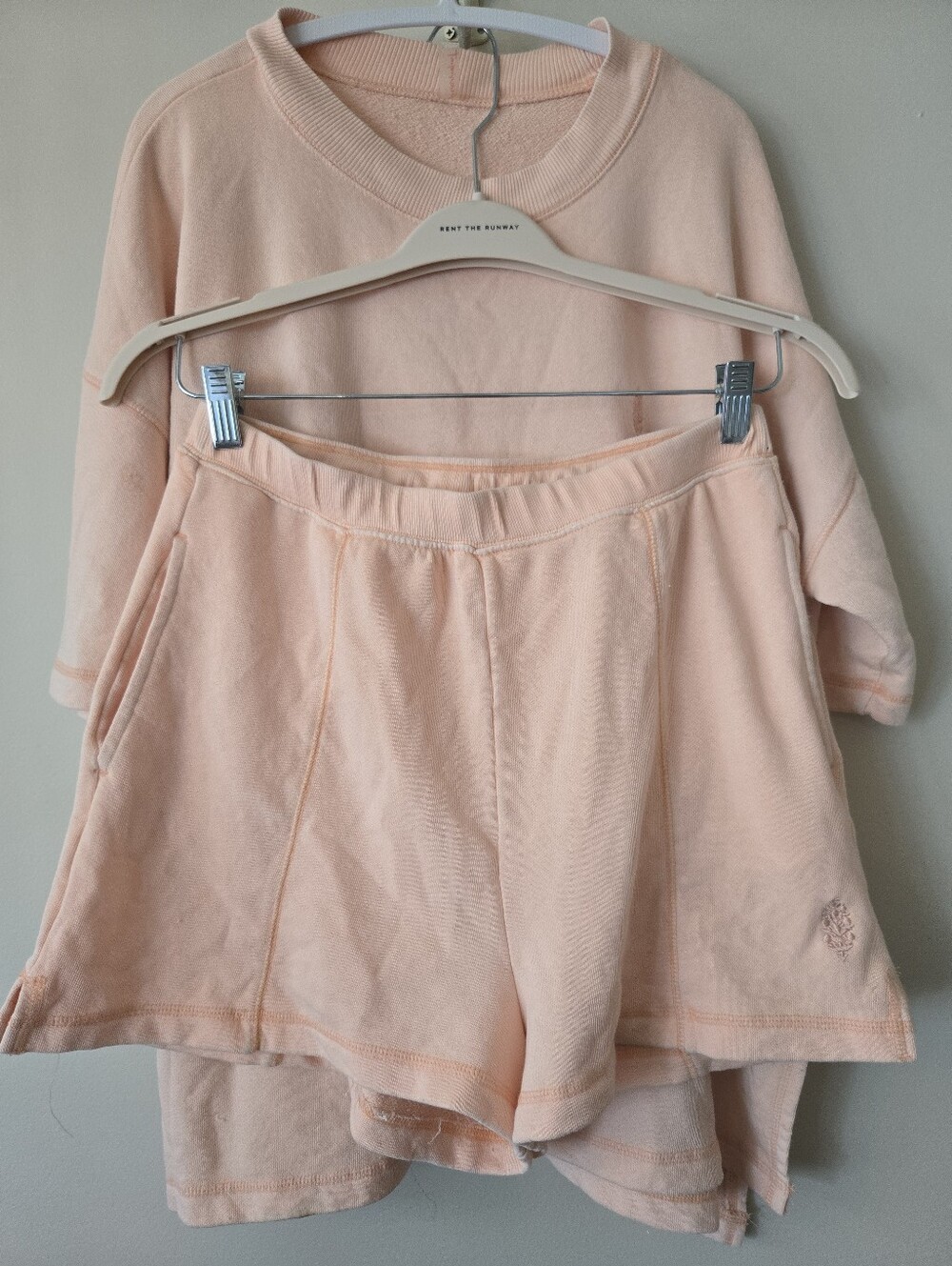 FP Movement Free People Peach 2-Piece Set – Sweatshirt & Shorts [Small] Oversize